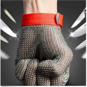 5 Grade Safety Cut Proof Stab Resistant Stainless Steel Gloves Metal Mesh UK New - Picture 1 of 12