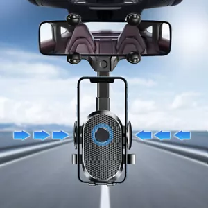 360° Car Rearview Mirror Holder Stand Mobile Cell Smart Phone GPS Phone Holder - Picture 1 of 15