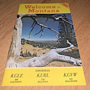 Libro de guía turística BIENVENIDO A MONTANA de 1970 - Estaciones de radio KGLE / KURL / KGVW - Imagen 1 de 12