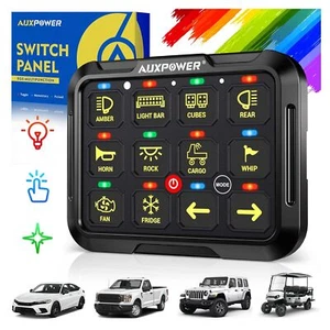 AUXPOWER A212 12 Gang Switch Panel Controller Pod RGB Automatic Dimmable 3 Modes - Bild 1 von 12