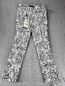 Weekend Max Mara Slim Stretch Cotton Trousers Ivory Size 0 Esule - Picture 1 of 8