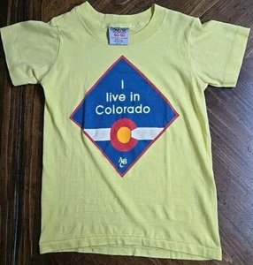 Vintage 80s 90s Youth T-Shirt Oneita Size M Colorado Destination USA Made - Picture 1 of 7