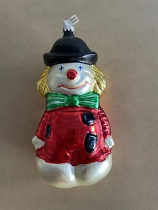 VINTAGE Chubby Baby Circus Clown Glass Christmas Ornament Made In Germany - Picture 1 of 5