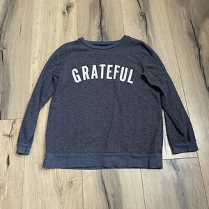 SOL ANGELES Pullover Sweatshirt Size 10 Grateful Graphic Print Navy Blue - Picture 1 of 7