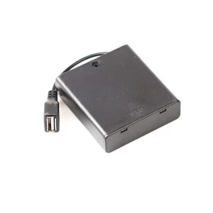 Battery Holder Black USB Female Socket 1.5V Slots 2/3/4/6/8 AA 1PCS with Cover - Picture 1 of 11