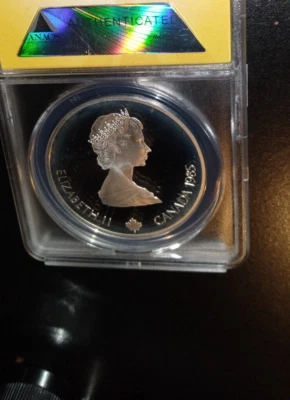 1985 Canada Olympiv Twenty Dollar Coin PF 68 DCAM Downhill Skiing - Image 1 of 4