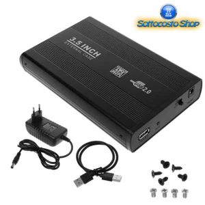 EXTERNE BOX GEHÄUSE 3,5" SATA USB 2.0/3.0 ALUMINIUM FESTPLATTE IOS MAC WINDOWS - Bild 1 von 2
