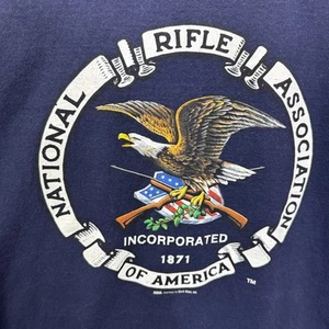 Vintage NRA National Rifle Association Guns Eagle Shield Logo Y2K T Shirt 2XL - Picture 1 of 17