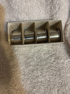 Vintage Silber Teller Serviettenringe 4er Set Klassisch Retro Geschirr Anlaufen - Bild 1 von 5