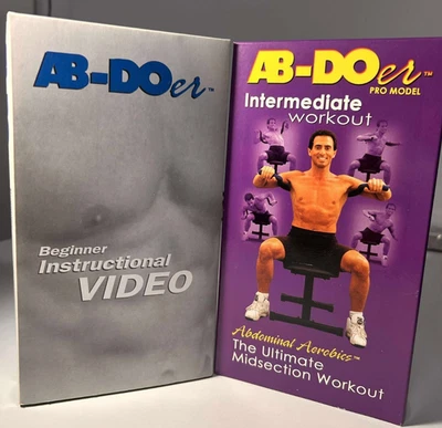 Ab-Doer "Beginner instructional" & "Pro Model: Intermediate Workout" - 2 VHS - Image 1 of 3