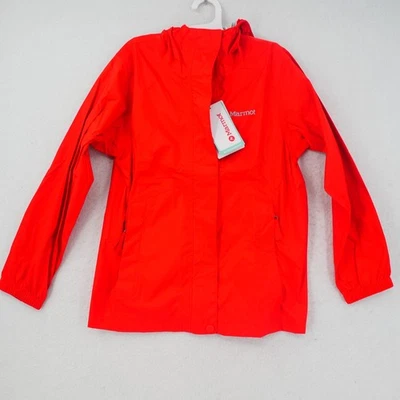 NUEVA Chaqueta Marmot Niña Mediana PreCip Eco Lluvia Ligera Roja Victoria  Foto 1 de 4