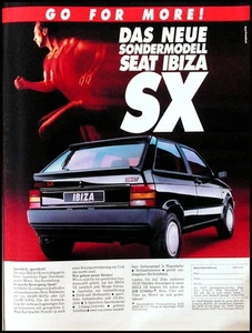 Seat Ibiza SX,  originale Werbung aus 1991 - Picture 1 of 1