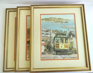 Set of 3 Don Davey San Francisco Prints 1968 Framed Color 16 x 13.5 - Picture 1 of 12