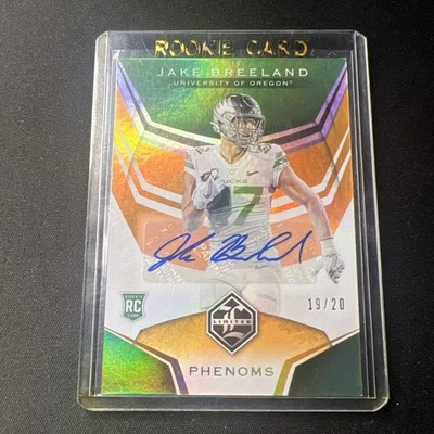 2020 Chronicles Limited Phenoms Jake Breeland 14 Rookie Auto  /20 Oregon Ravens - Image 1 of 3