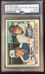 Carta Baseball Nolan Ryan Firmata 1978 Topps #206 Phil Niekro Autografo PSA/DNA - Foto 1 di 3
