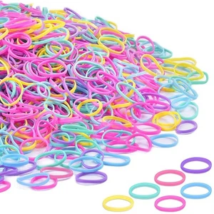 Colored Rubber Hair Bands, 1500PCS No-Damage Hair Ties for Kids' Braids (1.3m... - Picture 1 of 7