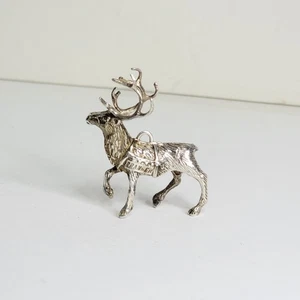 CAZENOVIA Sterling Silber Weihnachtsmänner PRANCER das Rentier Skulptur Figur Statue - Bild 1 von 14