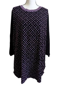 Johnny Was XL Purple Velvet Tunic Top Pete & Greta -Flaw - Picture 1 of 7