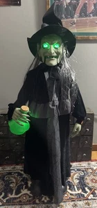 3 ft Animated LED Potion Witch Halloween Animatronic Home Accents Holiday - Picture 1 of 21