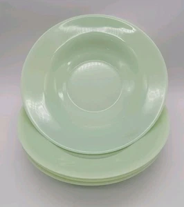 Gibson Jadeite Rimmed Soup Bowls Pasta Set Of 4 8.5" - Picture 1 of 5