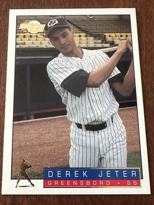 1993-94 Derek Jeter Greensboro Hornets #106 Fleer Excel - NRMNT - Image 1 of 2