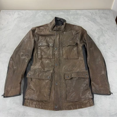 Chaqueta de cuero John Varvatos EE. UU. para hombre talla XL 100 % piel de cordero excelente estado Foto 1 de 4