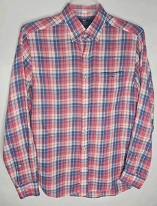 VINEYARD VINES SLIM FIT TUCKER SHIRT BUTTON UP BLUE PINK PLAID Mens MEDIUM - Picture 1 of 5