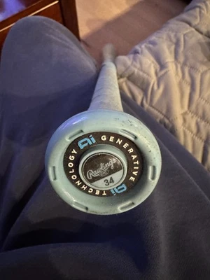 🔥 Rawlings Clout AI BBCOR 34/31 - Power Barrel, Hot Pop, listo para el juego Foto 1 de 4