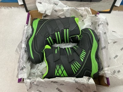 Totes Botas de Nieve Juveniles~Talla -1-NUEVAS~Lucas II~Negro y Verde~Niños/Niñas~Aisladas Foto 1 de 4