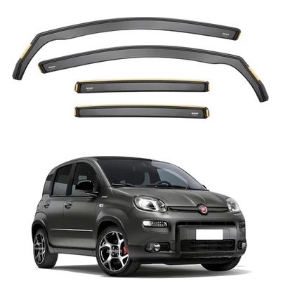 ISPEED Wind Deflectors for Fiat Panda MK3 2012-onwards 5-Doors 4pcs Accessories - Image 1 of 4