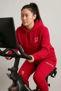 PELOTON CHIC Hoodie und Jogginghose Jogginganzug Large Trainingsanzug rötlich Neu mit Etikett - Bild 1 von 19