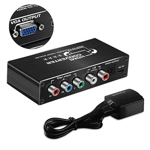 New HDMI to RGB Converter 1080P HDMI to Ybprp Component Converter With Audio - Picture 1 of 15