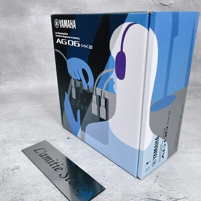 YAMAHA AG06MK2 B 6ch Live Streaming Mixer Black AG 06 AG06 MK2 AG06MK2B JP New - Image 1 of 4