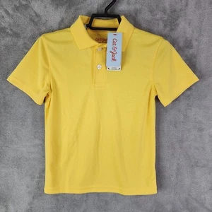 Kids Yellow Polo Shirt School Uniform Shrink/fade resistant Cat Jack Size S 6/7 - Picture 1 of 14