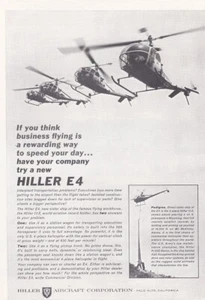 1960 Hiller E4 Helicopter Aircraft ad 9/21/2022a - Picture 1 of 1