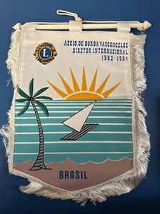 Lions Club Banner Aecio De Borba Vasconcelos Brasil 1982-1984 - Picture 1 of 4