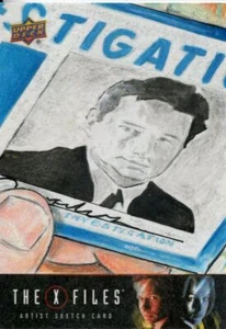 X Files UFOs & Aliens Sketch Card By Karl Jones - Picture 1 of 1