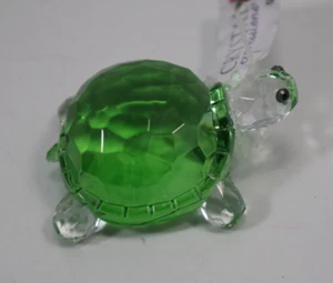 X2 2.5" Lucky Turtle Figurine Crystal Expressions acrylic acry-998 Ganz - Picture 1 of 14