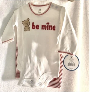 Carters-Boy-Small 0-3 Mos-Red/ Wht Stripe-2 Pc Body Suit w/Pants-Valentines-NEW - Picture 1 of 7