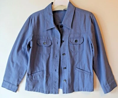 Chaqueta Notations Cuello Botón Bolsillos Cierre Azul Talla PM Foto 1 de 4