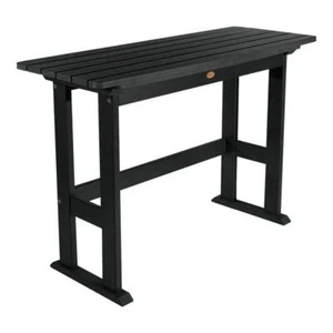 Highwood Patio Tables 54"Dx35.79"Hx21.05"W Eco-Friendly Classic Plastic Black - Picture 1 of 6