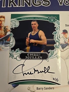 CHRIS MULLIN SPORTKINGS VOLUME 5 AUTO AUTOGRAPH 4/5 RARE - Picture 1 of 1