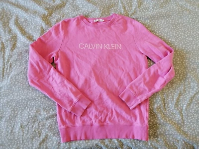 Calvin Klein Damen Sweatshirt, Gr. 14, Rosa, Baumwolle, - Bild 1 von 3
