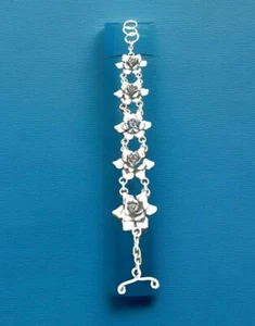 Pulsera Erick's Plata Esterlina Repose Colección Especial Rosa Taxco.925 - Imagen 1 de 9