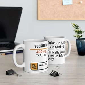 Taza de cerámica Suckitrol - Divertida taza de drogas, regalo de café o té, decoración de oficina - Imagen 1 de 17