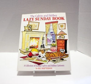 The Calvin and Hobbes Lazy Sunday Book Volume 4 Bill Watterson PB 1989 VG Cond - Foto 1 di 9