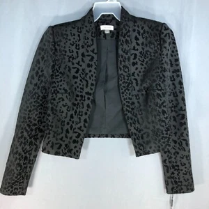 Calvin Klein Maniche Lunghe Da Donna Bolero Medium Nere Macchiate Aperte Foderate Frontali - Foto 1 di 10