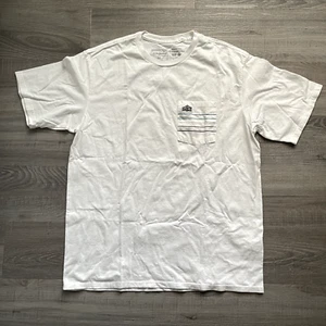 Patagonia Men's Line Logo Ridge Stripe Organic Pocket T-Shirt White) 37587 - Picture 1 of 6