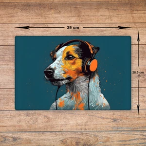 Jack Russell Chopping Board Glass Animal Cutting Board Kitchen Worktop Saver - Picture 1 of 5