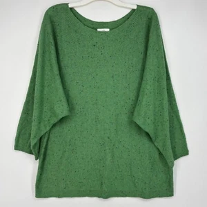 J. Jill Damen kleiner Pullover Pulli grün mehrfarbig gesprenkelt 3/4 Dolmanärmel - Bild 1 von 8
